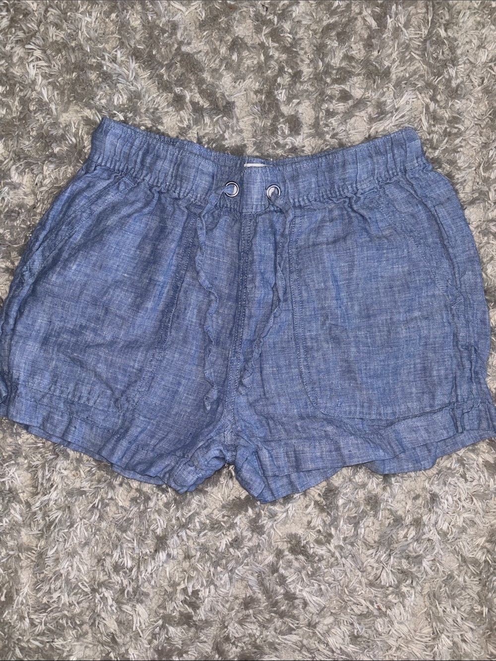 C&C California Blue Linen Blend Shorts